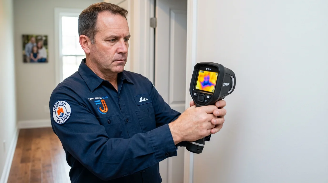 Thermal imaging leak detection by Johns Plumbing LLC in Mitchell